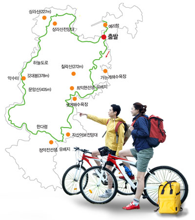 흑산도 자전거 길 지도
