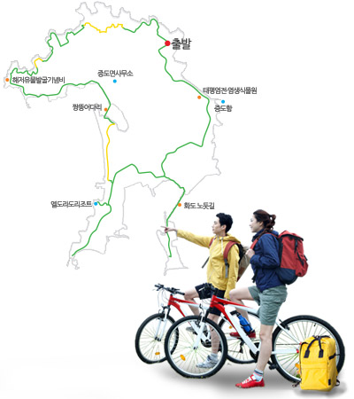 증도 자전거 길 지도
