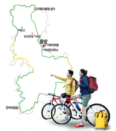 하의도 자전거 길 지도