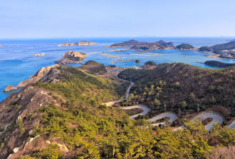 흑산도 상라봉 굽이길