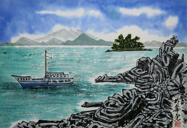 신안 증도 포구