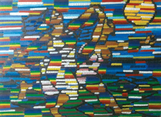 해변을 달리는 여인들