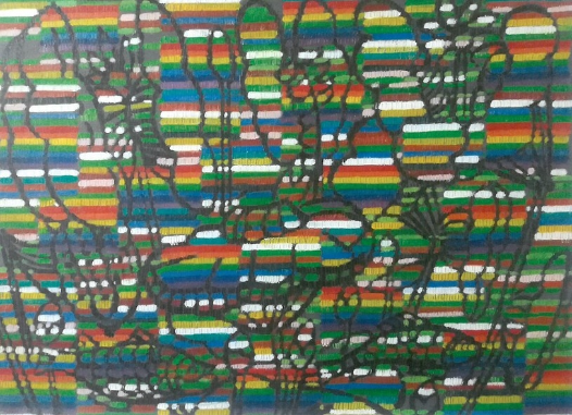 도자기에 그려진 꽃