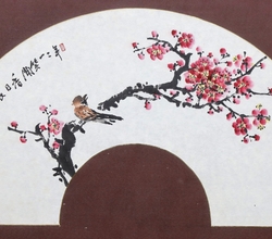 梅鳥扇圖(매조선도)