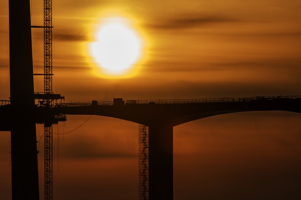 암태 오도선착장에서 본 천사대교 일출 002 5