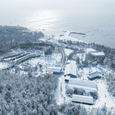 압해읍 1004섬 분재정원 설경