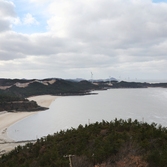 자은 사월포 해군기지에서 본 해안