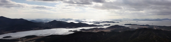 자은 두봉산정상에서 본 암태 도초 비금 방면 4