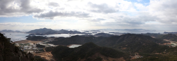 자은 두봉산정상에서 본 암태 도초 비금 방면 6