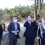 2021.11.26 임자면 튤립공원 매화나무식재현장 및 대광현장 점검