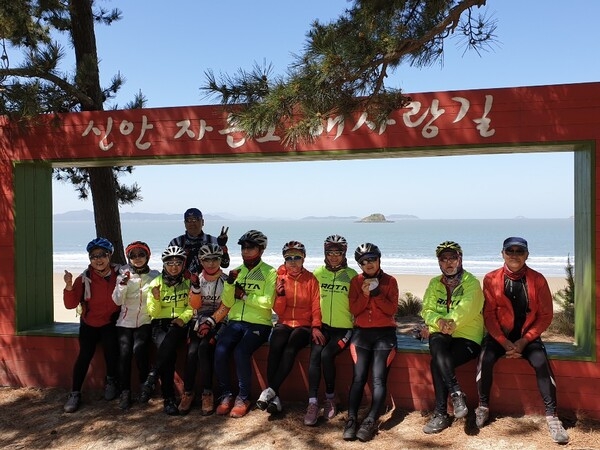 제주어울림동호회 신안군천도천색 자전거길4,5코스와천사대교 다녀오다(인증완료) 5