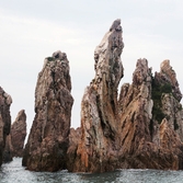 흑산 홍도 해안기암괴석