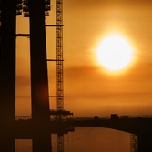 암태_암태 오도 선착장에서 본 새천년대교일출