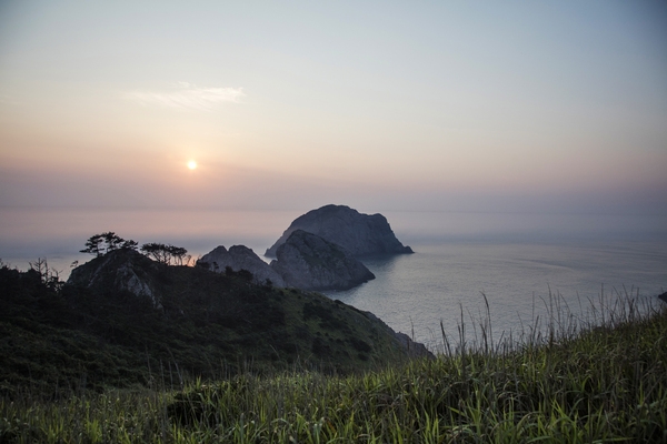 흑산 만재도 마구산등산로에서 본 해무낀 외마도 내마도 6