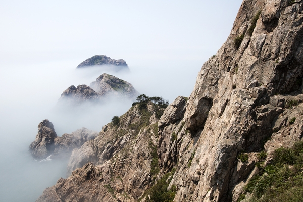 흑산 만재도 마구산등산로에서 본 해무낀 외마도 내마도 1