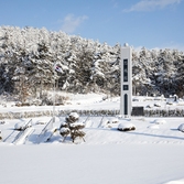 압해 눈온 뒤 풍경 충혼탑