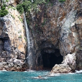 흑산면 홍도 폭포수