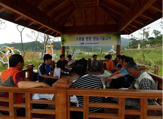 신안군, 여름철 영농기술교육 폭염 이겨내..