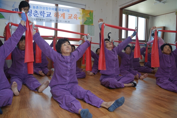 전국 최고령 농촌건강장수 밴드체조팀 재능기부 공연 3