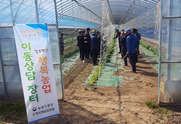 신안군, 단호박 현장컨설팅「행복농업 이동상담 장터」운영..