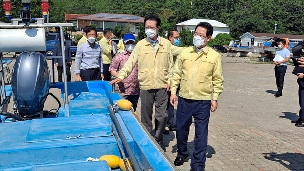 김영록 도지사, 신안군 제 8호 태풍「바비」대처 상황 현장점검 3