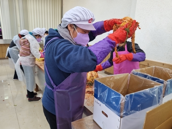 신안군 임자면 여성단체협의회 사랑의 김장나누기 행사..