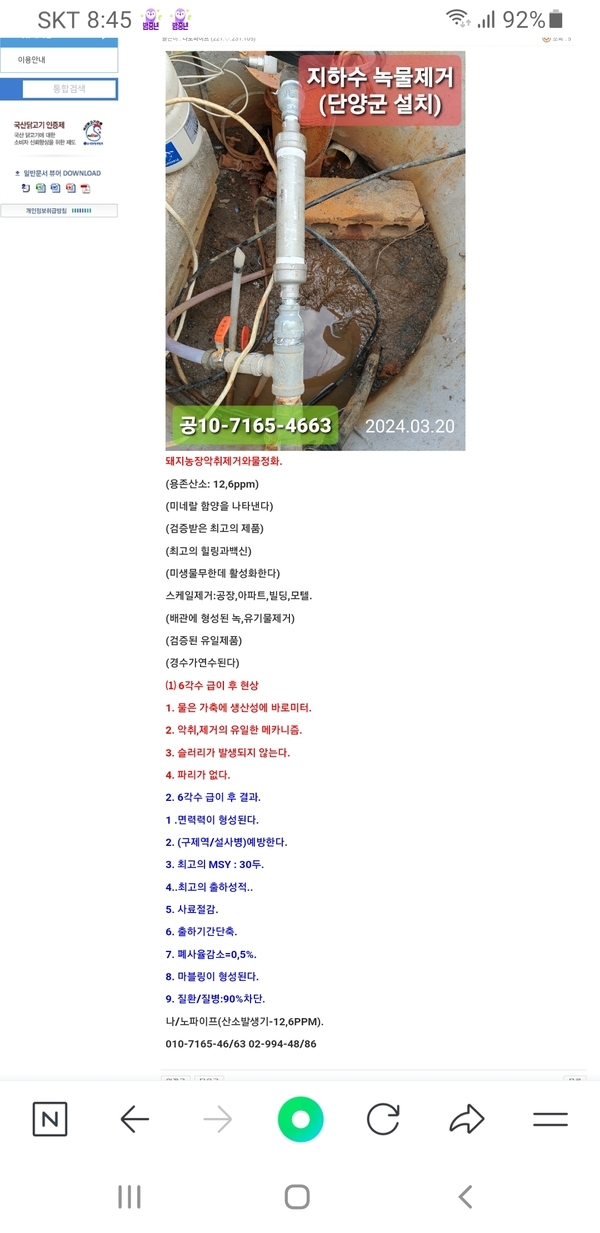 돼지농장악취제거와물정화. 1